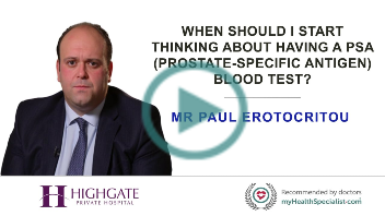 When should I start thinking about having a PSA (prostate-specific antigen) blood test?